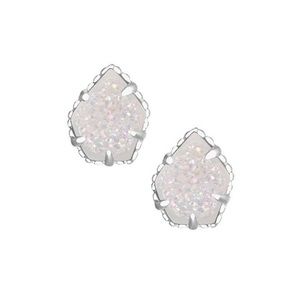 NEW Kendra Scott Tessa Silver Earrings Drusy.